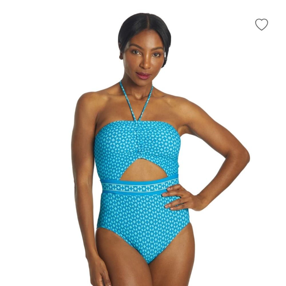 Michael Kors bandeau cut out one piece swimsuit